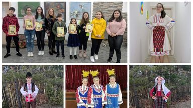 Ученици от ,,Йовков“ участваха в конкурс за автентични народни носии